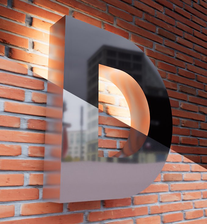 Arkadan Aydınlatmalı Silver Paslanmaz Kutu Harf