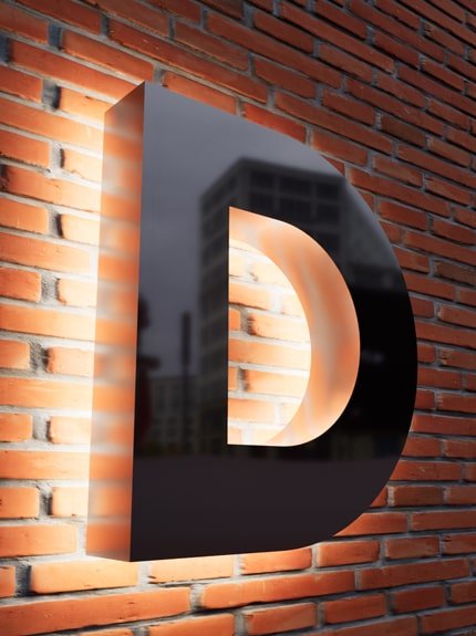 Paslanmaz Arkadan Işıklı Kutu Harf - Before