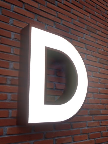 Paslanmaz Fileli Önden Işıklı Kutu Harf - Before